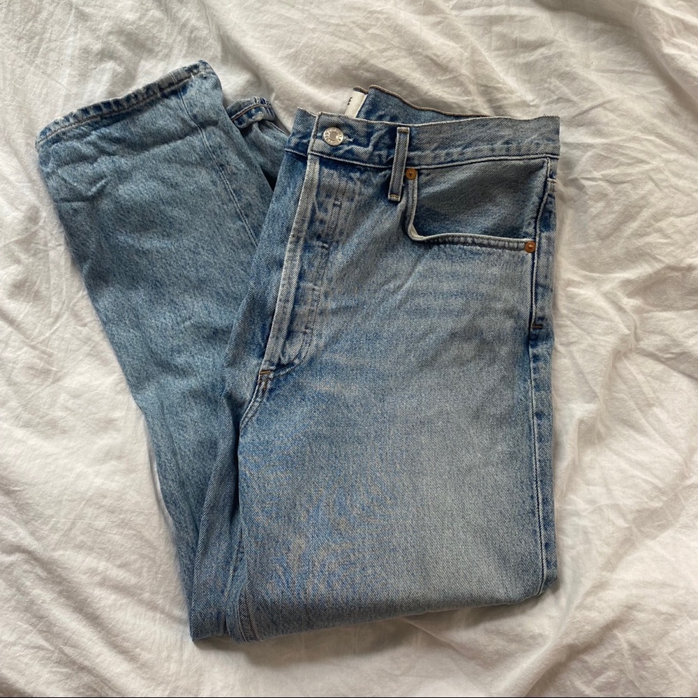 Agolde Riley High Rise Straight Crop Jeans - Picture 3 of 7